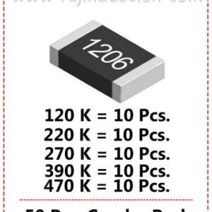 {ID - 834} SMD Rasistance 1206 50 Pcs. Price =