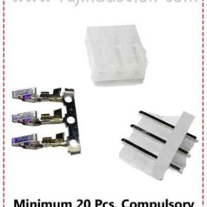 {ID - 1226} 3 Pin Male/Female Connector 20 Pcs. Price =