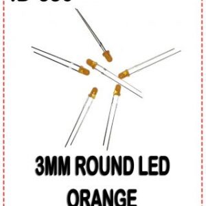 {ID – 650} 3MM ROUND ORANGE LED 50 Pcs Price =