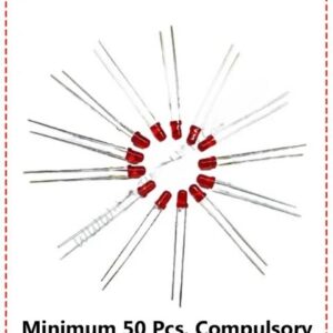 {ID - 662} - 3mm Round LED Red 50 Pcs. Price =