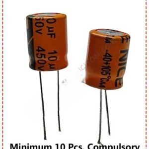 {ID - 676} - Nice 10uf 450V (Size - 10x13 105C) 10 Pcs. Price =