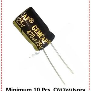 {ID - 720} - 470uF 25V Capacitor (Size 8x12) 10 Pcs. Price =
