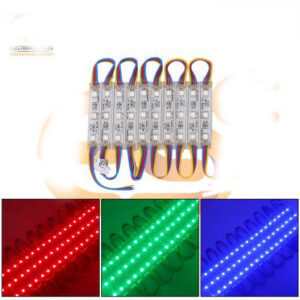 12V 3-LED RGB 5050 SMD LED Multi Color Light Module Pack of 10