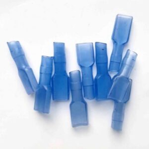 6.8MM Connector Terminal Rubber Insulation Sleeve ? 50Pcs Blue